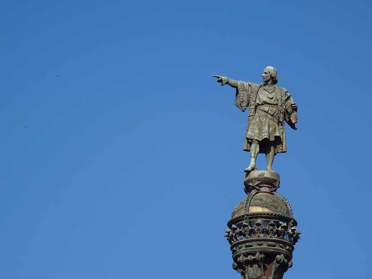 Statue of Christopher Columbus in Barcelona