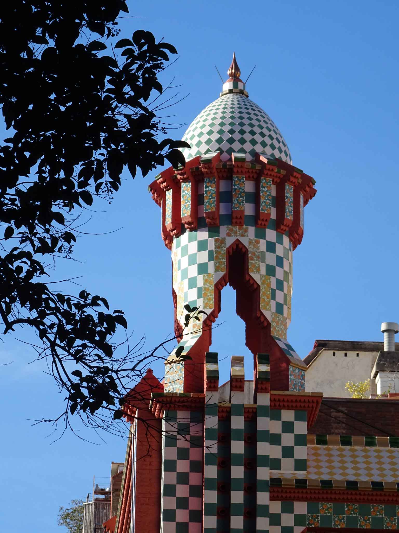 Colorful mosaic tiles adorn Casa Vicens in Barcelona